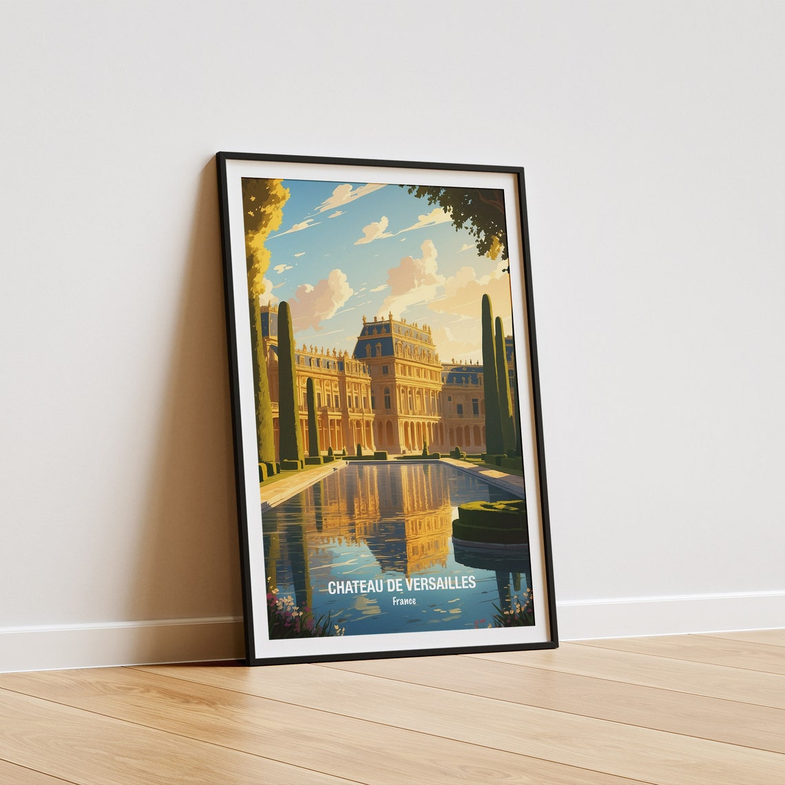 Chateau de Versailles Mirror Pond Palace Reflection Dusk Poster - Image 5
