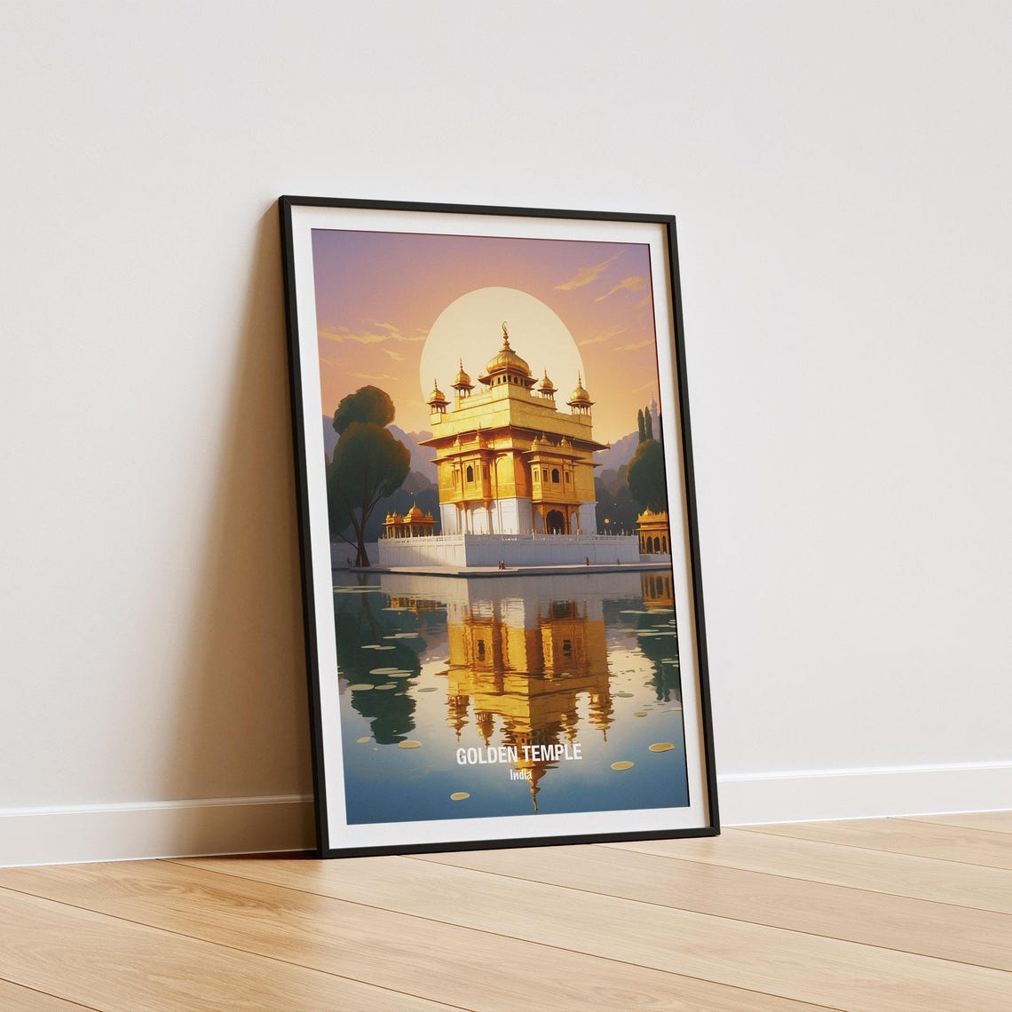 India Golden Temple Amritsar Sunset Reflection Sacred Shrine Poster - Image 5