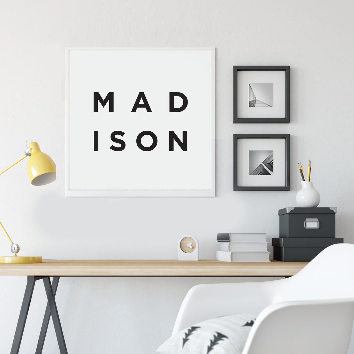 Black Wood White Wood Frame and Matte Paper Print Option Guide - Image 2