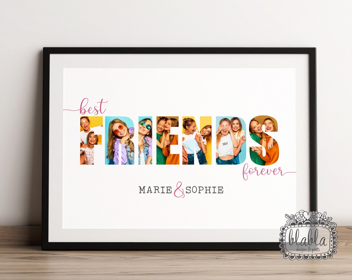 Personalized Sisters Photo Collage Poster, Birthday Gift - Image 2