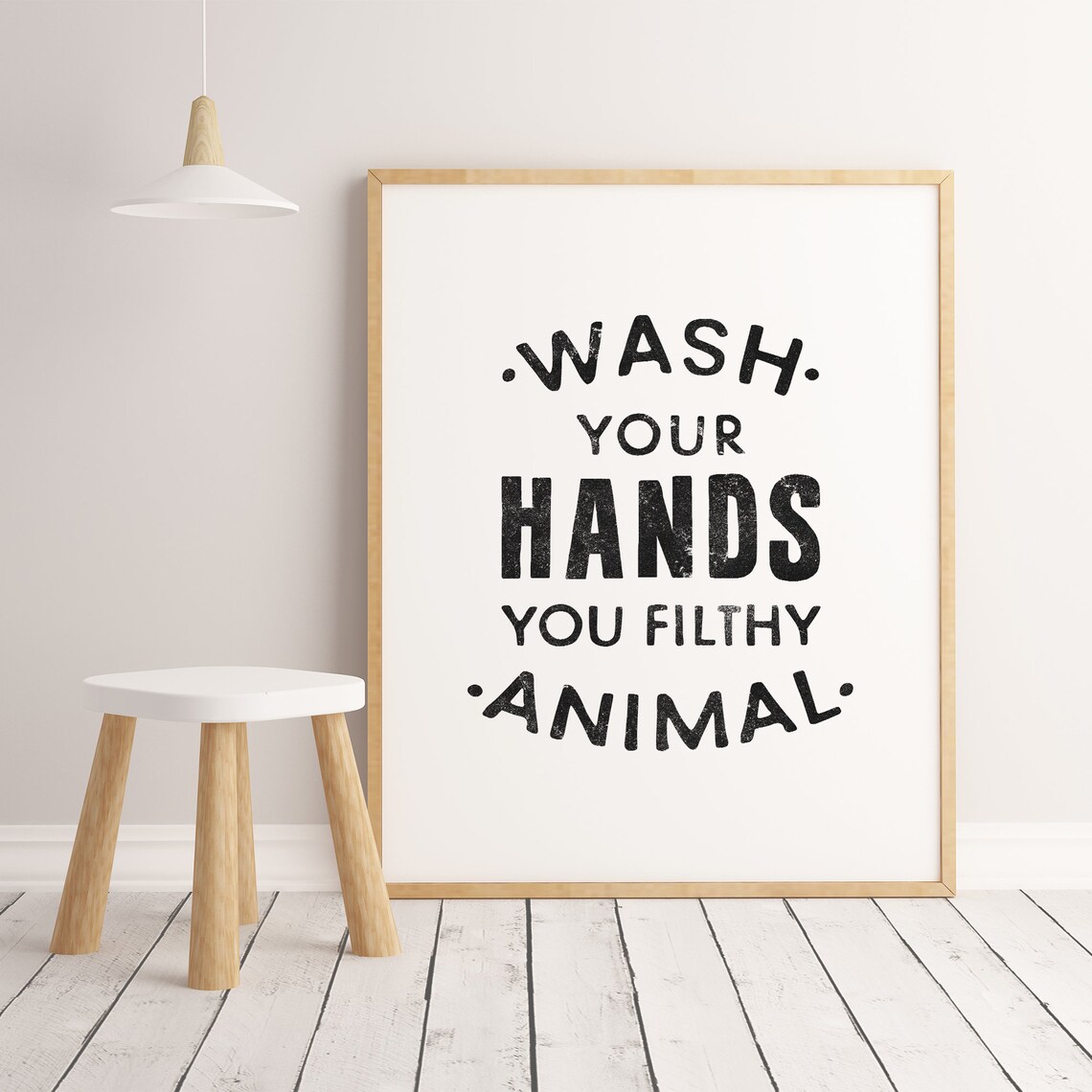 Wash Your Hands You Filthy Animal Bathroom Print - Image 2