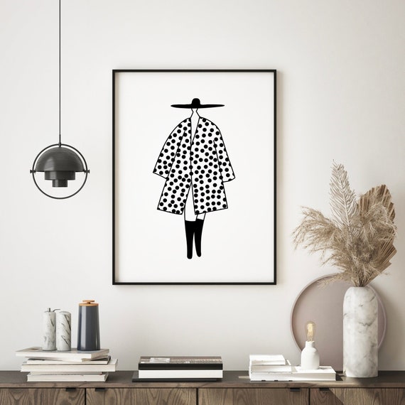 Simplistic Catwalk Print Fashion Wall Art Quirky Decor
