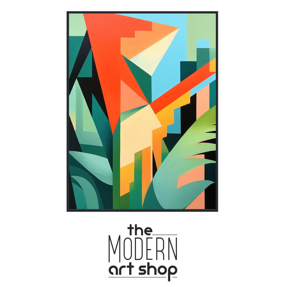 Forrest 1 Mid-Century Tropical Botanical Art Print - Image 4