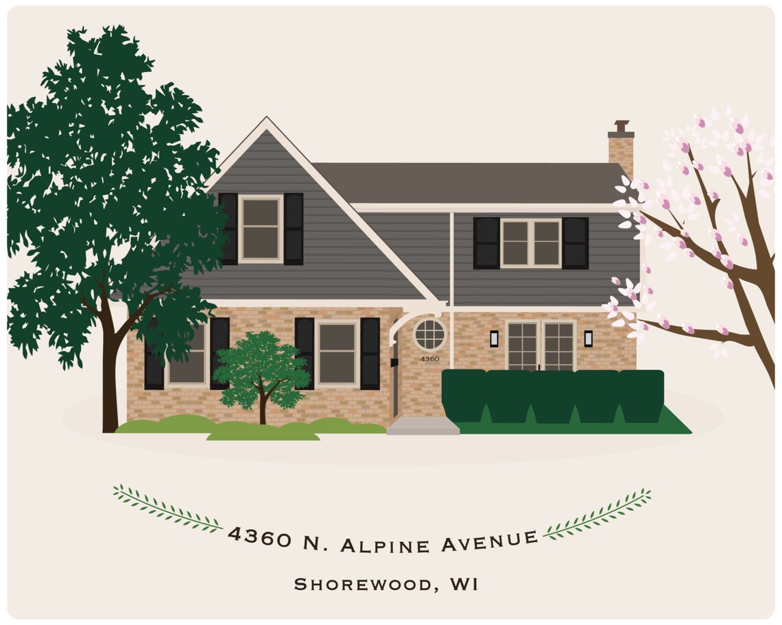 Custom House Portrait, Housewarming New Home Gift - Image 5