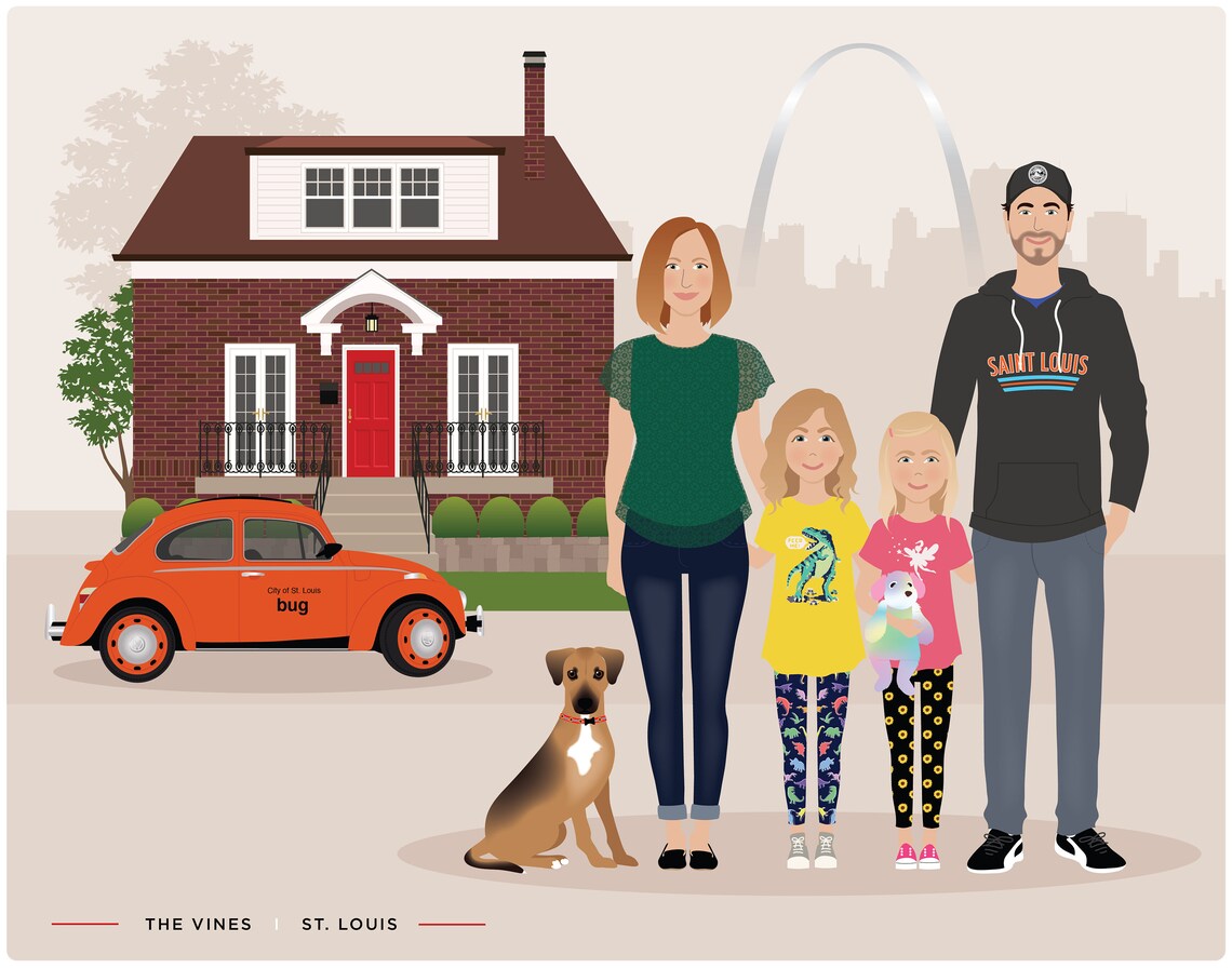 Mother's Day Family Portrait Illustration - Image 4