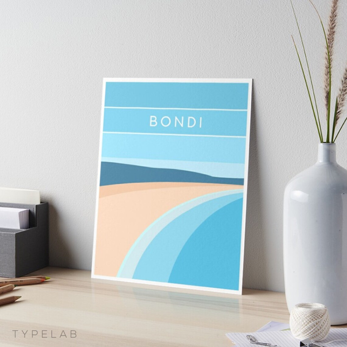 Bondi Beach Minimalist Australia Travel Poster - Image 2