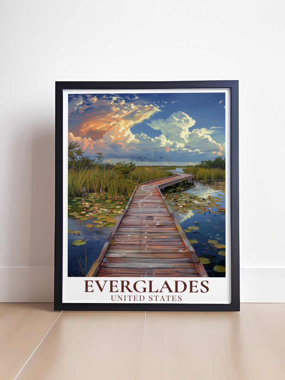 Everglades Florida Anhinga Boardwalk Trail Wetland Sunset Poster - Image 4