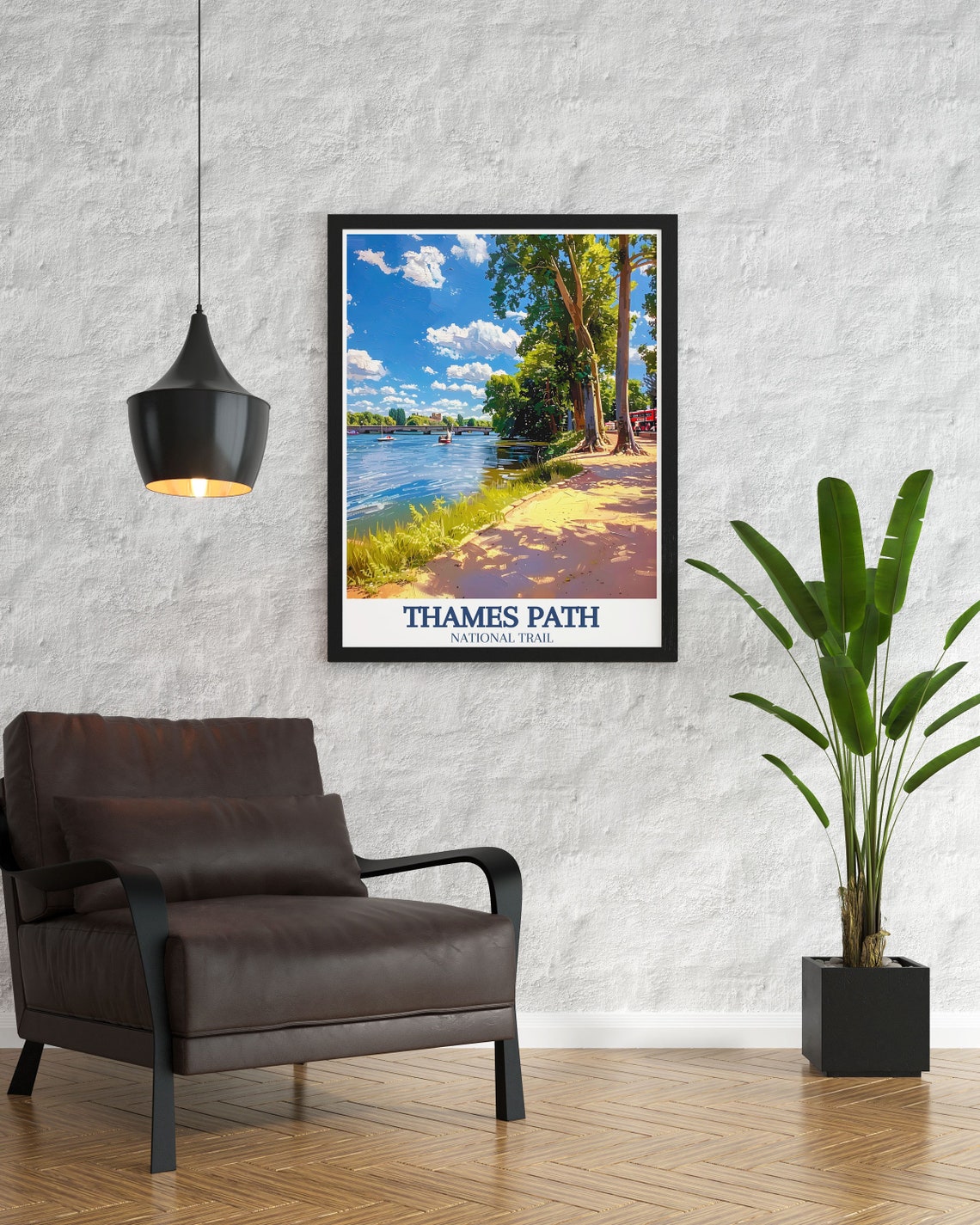 Thames Path England Riverside Walk National Trail Travel Poster - Image 3