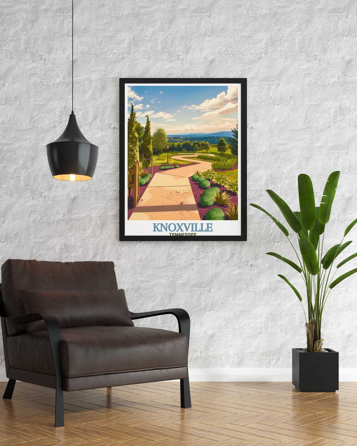 Knoxville Travel Poster Knoxville Botanical Garden Wall Art Knoxville Botanical Garden Travel Poster Arboretum Art - Image 2