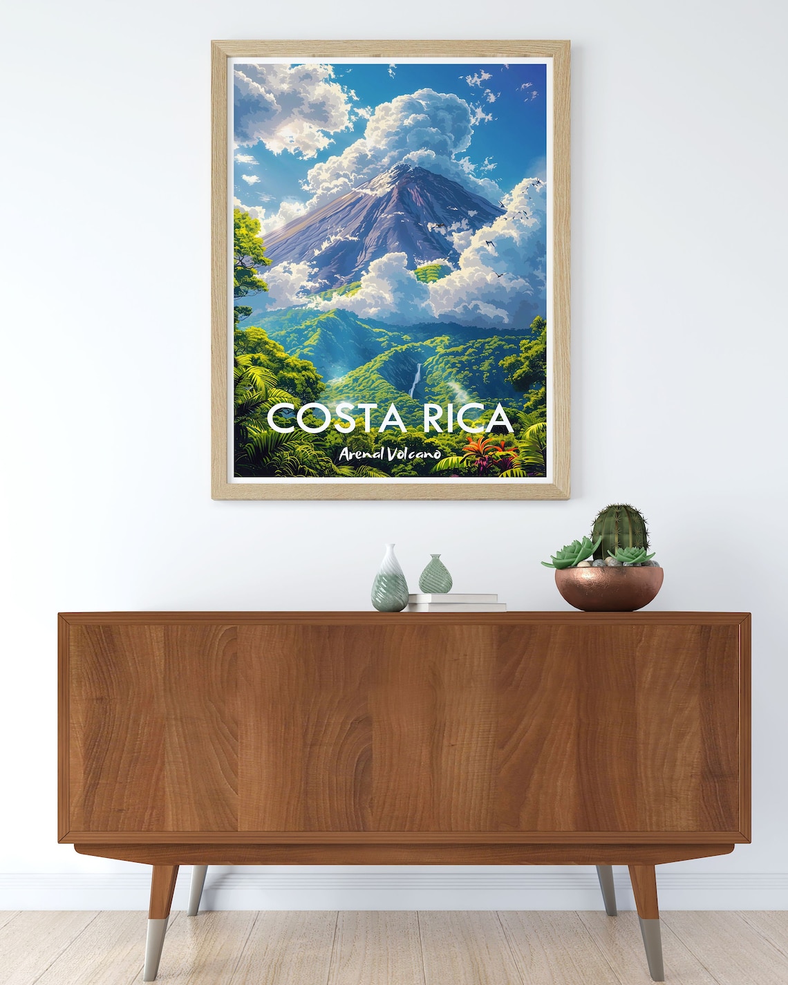 Costa Rica Travel Poster, Arenal Volcano Wall Decor - Image 2