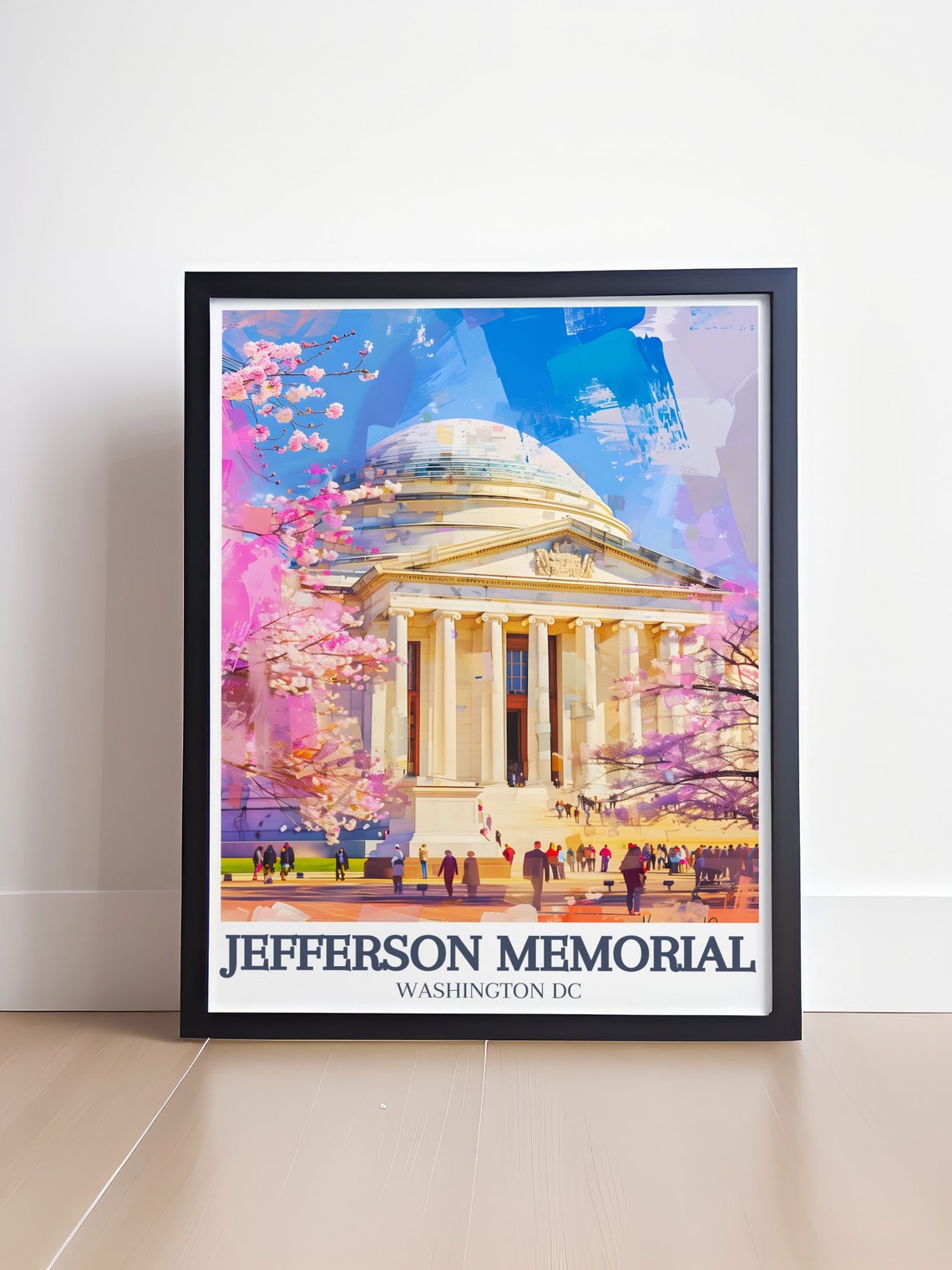 Jefferson Memorial Washington DC Cherry Blossom Spring Art Poster - Image 4