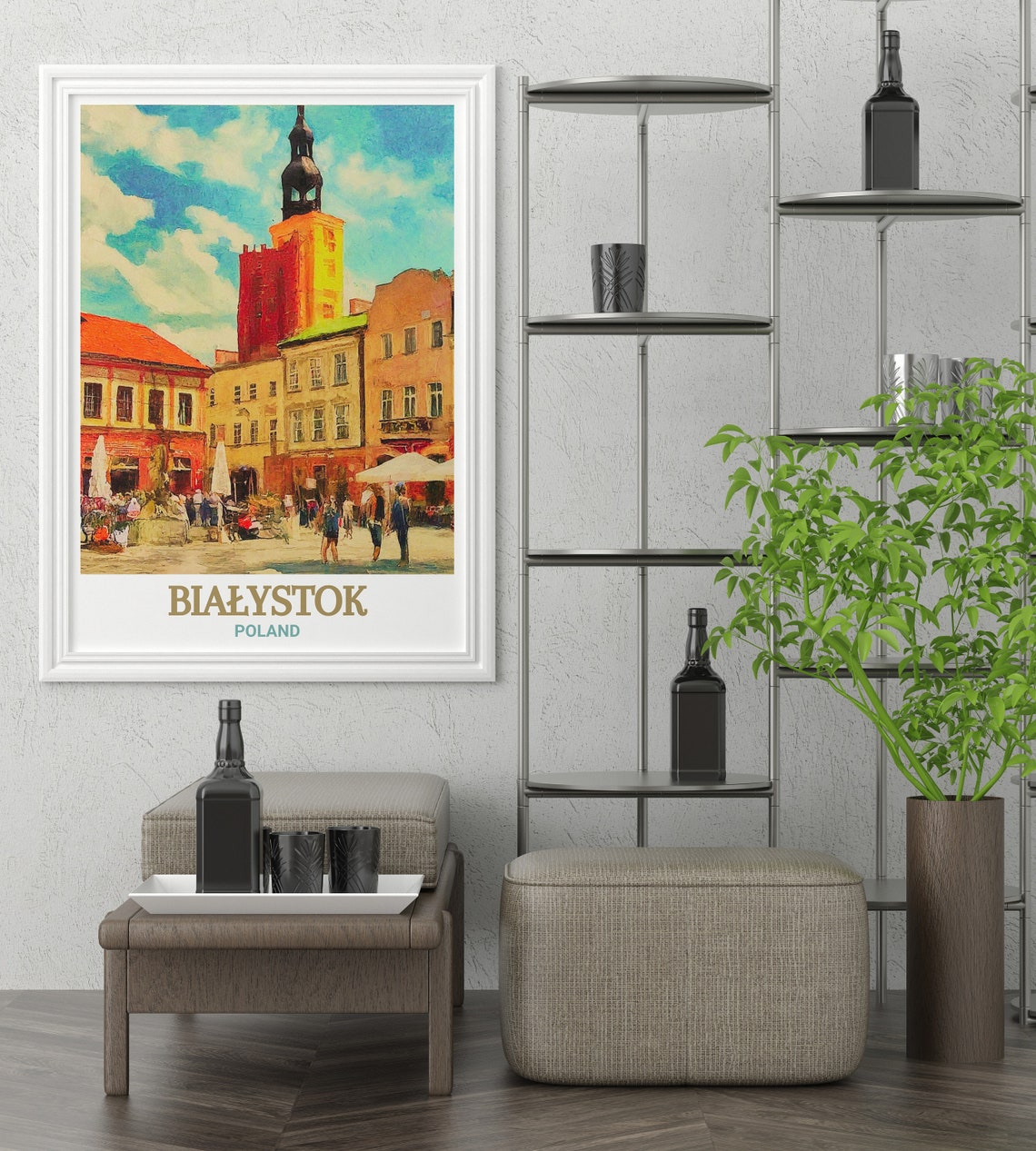 Bialystok Kosciuszko Market Square With Town Hall Poland Poster - Image 3