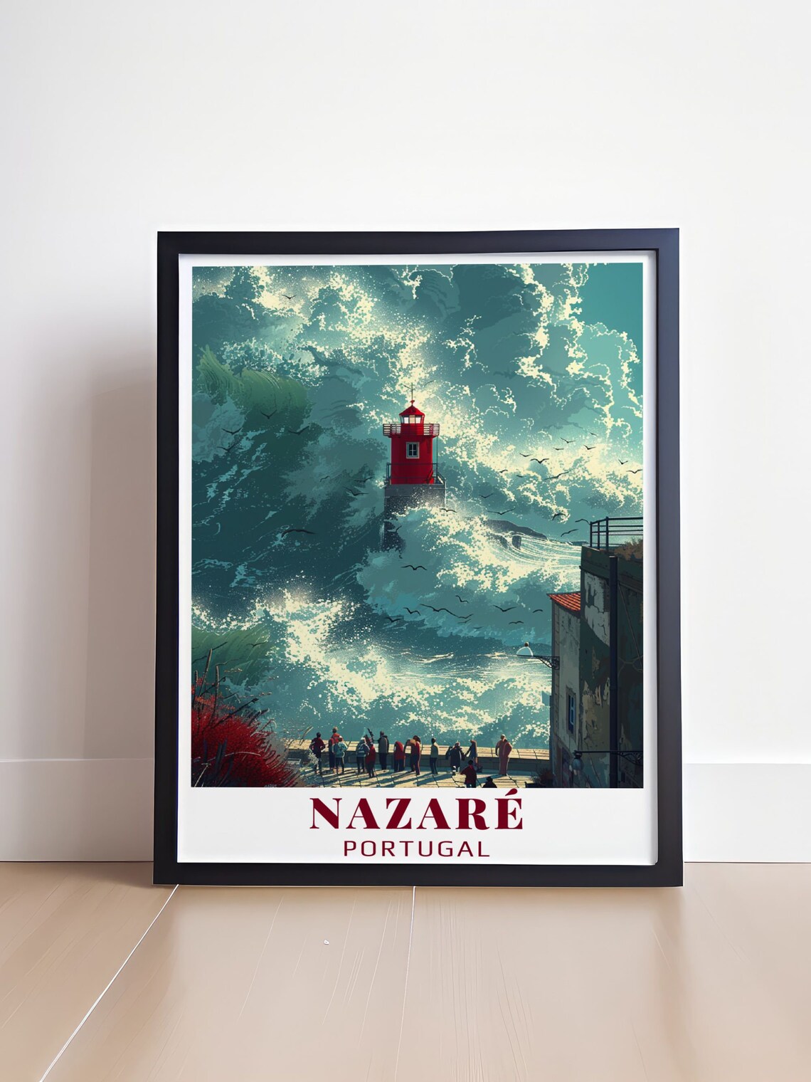 Nazare Praia Do Norte Travel Poster, Portugal - Image 4