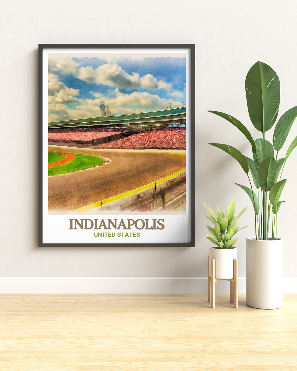 Indianapolis Motor Speedway Famous Oval Track Corner Travel Poster - Image 2