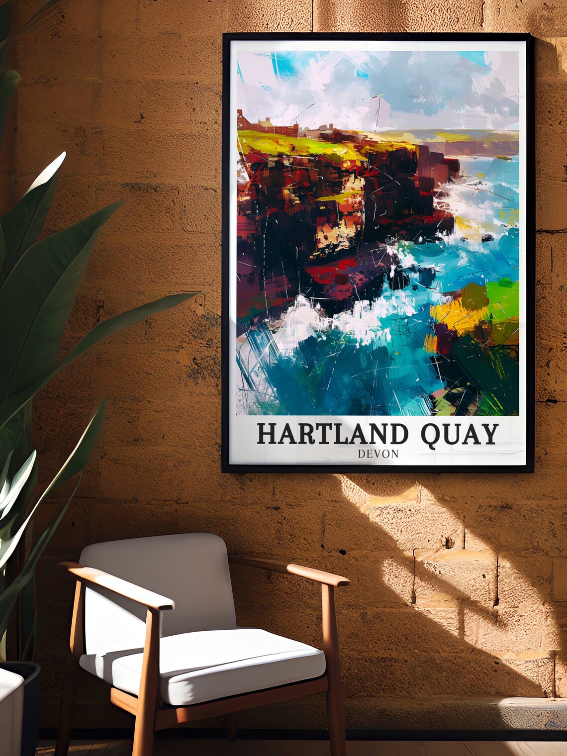 Hartland Quay Travel Poster, South West Coast Path - Image 2
