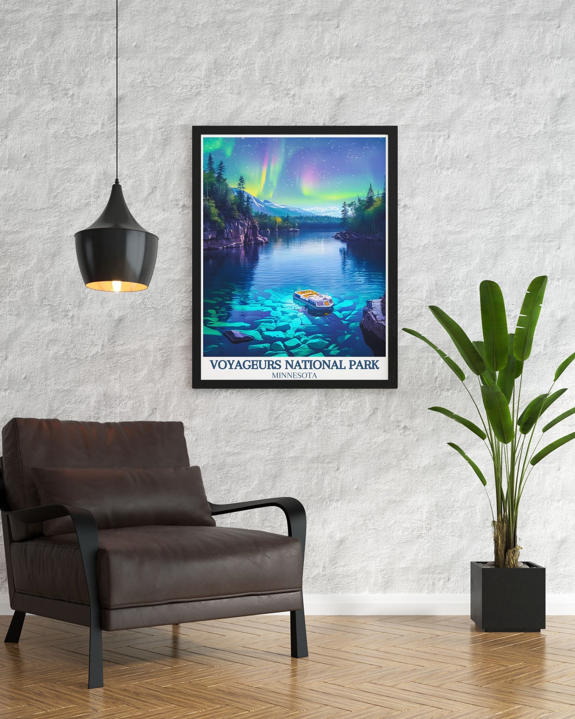 Voyageurs National Park Wall Art Rainy Lake Northern Lights National Park Art Print Voyageurs National Park Decor National Park Gifts - Image 2