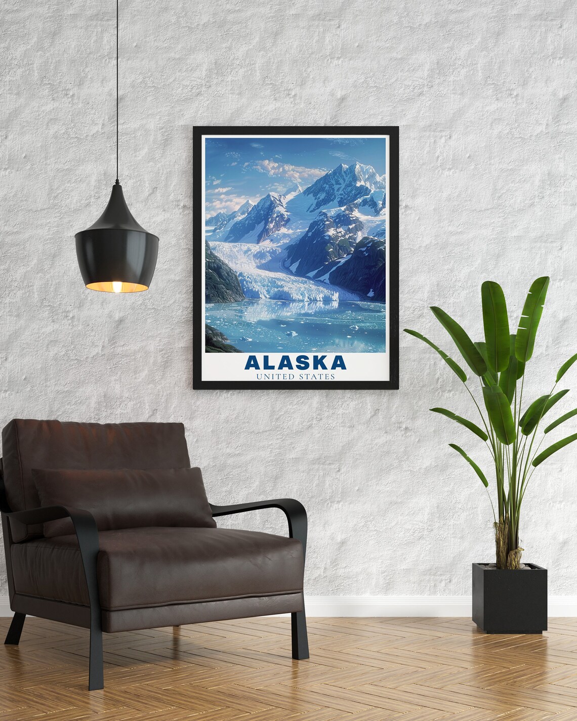 Alaska Glacier Bay Tidewater Glacier Fjord Scenic Travel Poster - Image 2