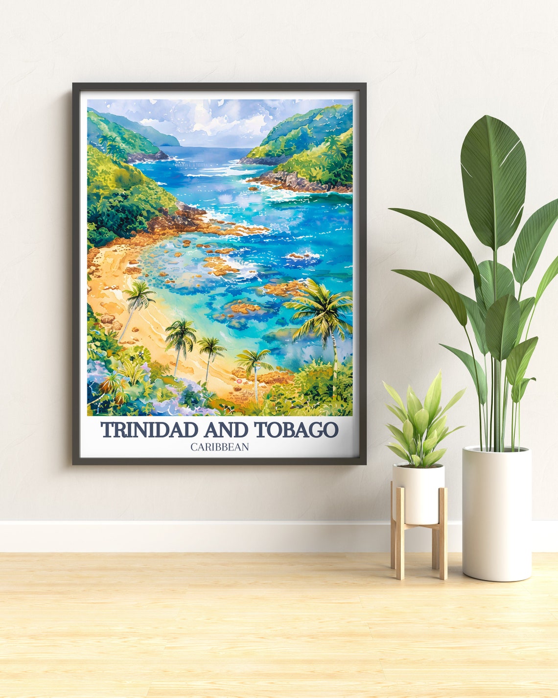 Trinidad And Tobago Travel Print Maracas Bay And Nylon Pool Travel Art Maracas Bay And Nylon Pool Print Maracas Bay Nylon Pool Poster - Image 3