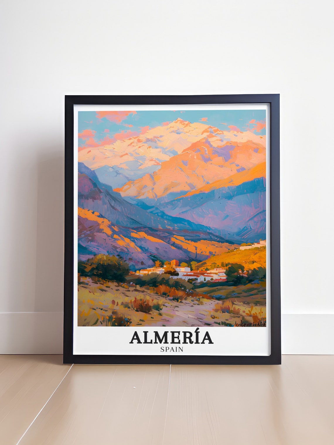 Almeria Tabernas Desert and Sierra Nevada Peaks View Art Poster - Image 4