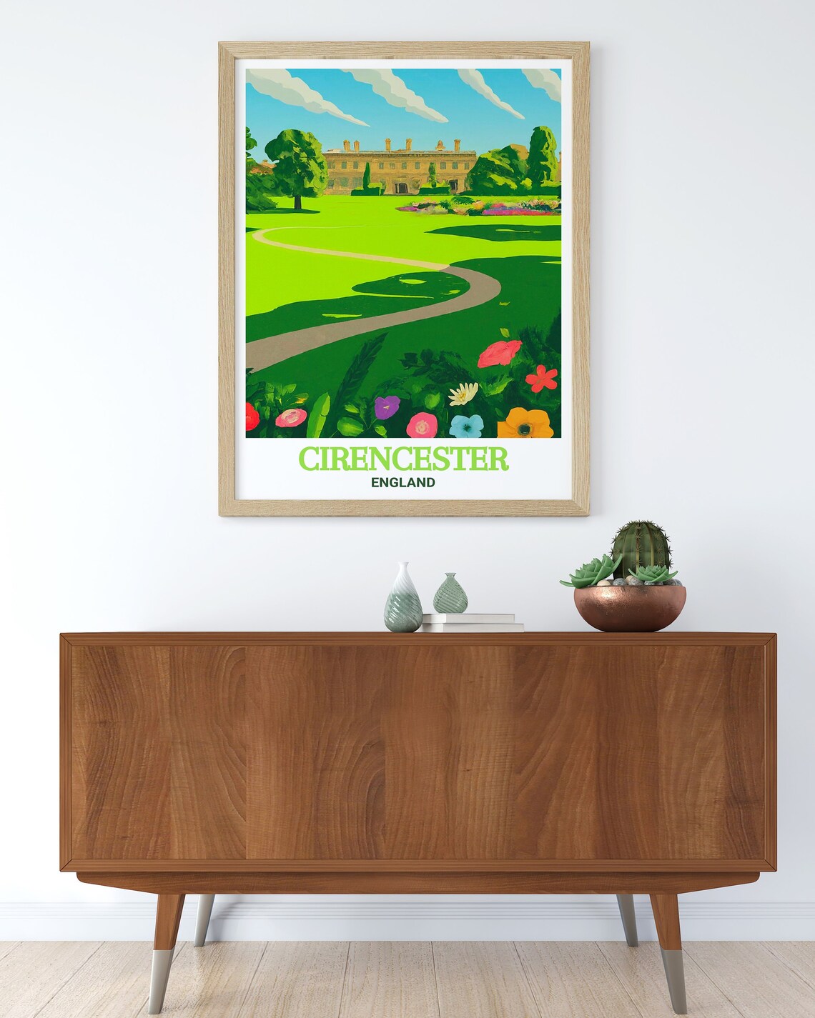 Cirencester Park Manor House And Gardens England Travel Poster - Image 3