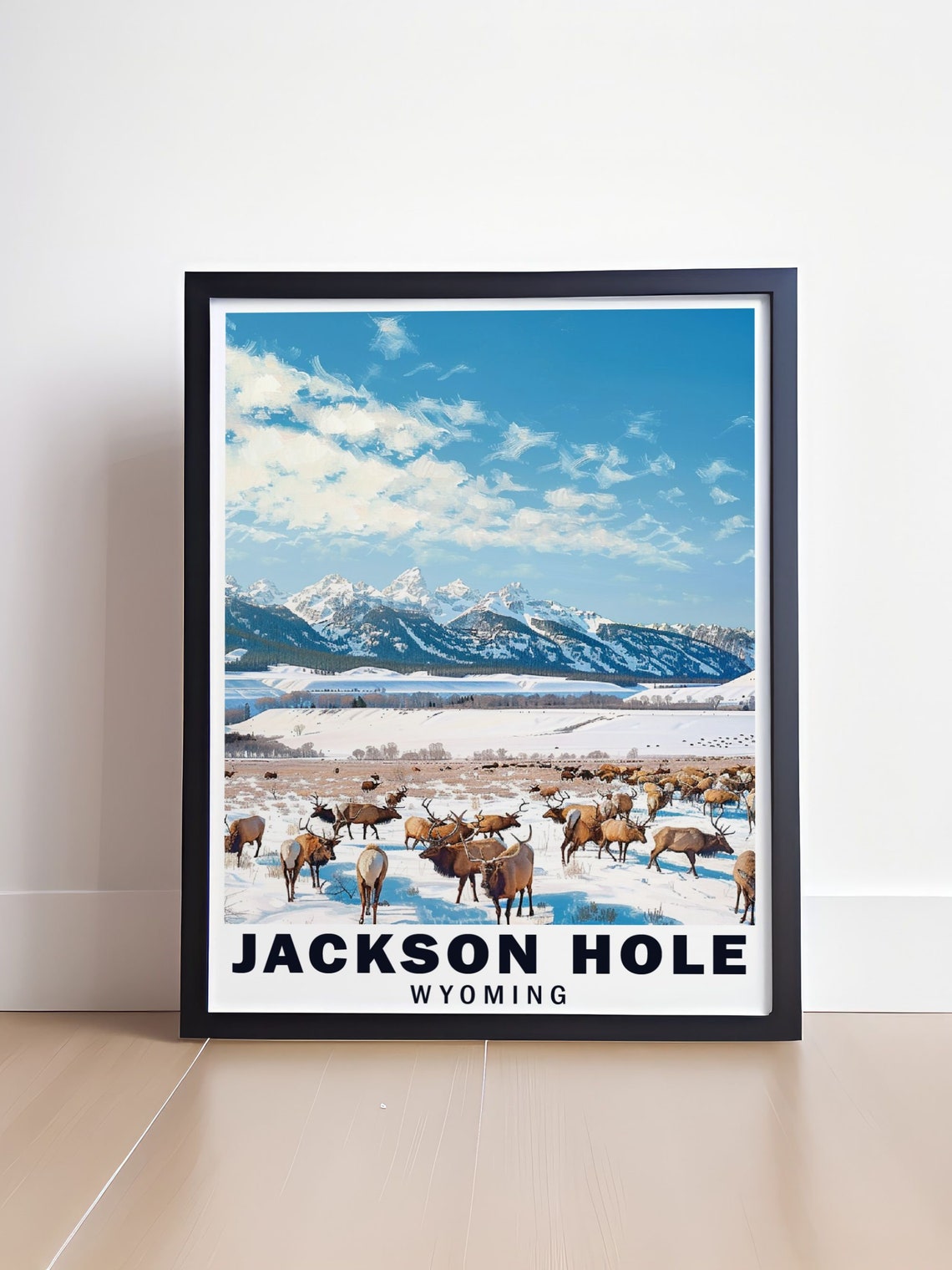 Jackson Hole Elk Herd Snowy National Elk Refuge Wyoming Poster - Image 4