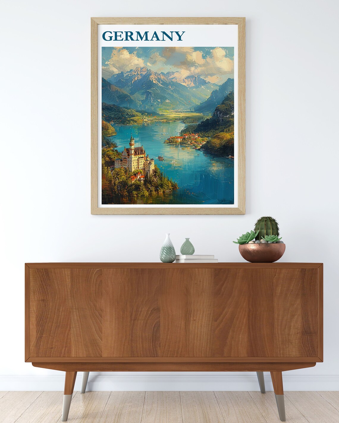 Neuschwanstein Castle Lake Alps Bavaria Germany Travel Poster - Image 3