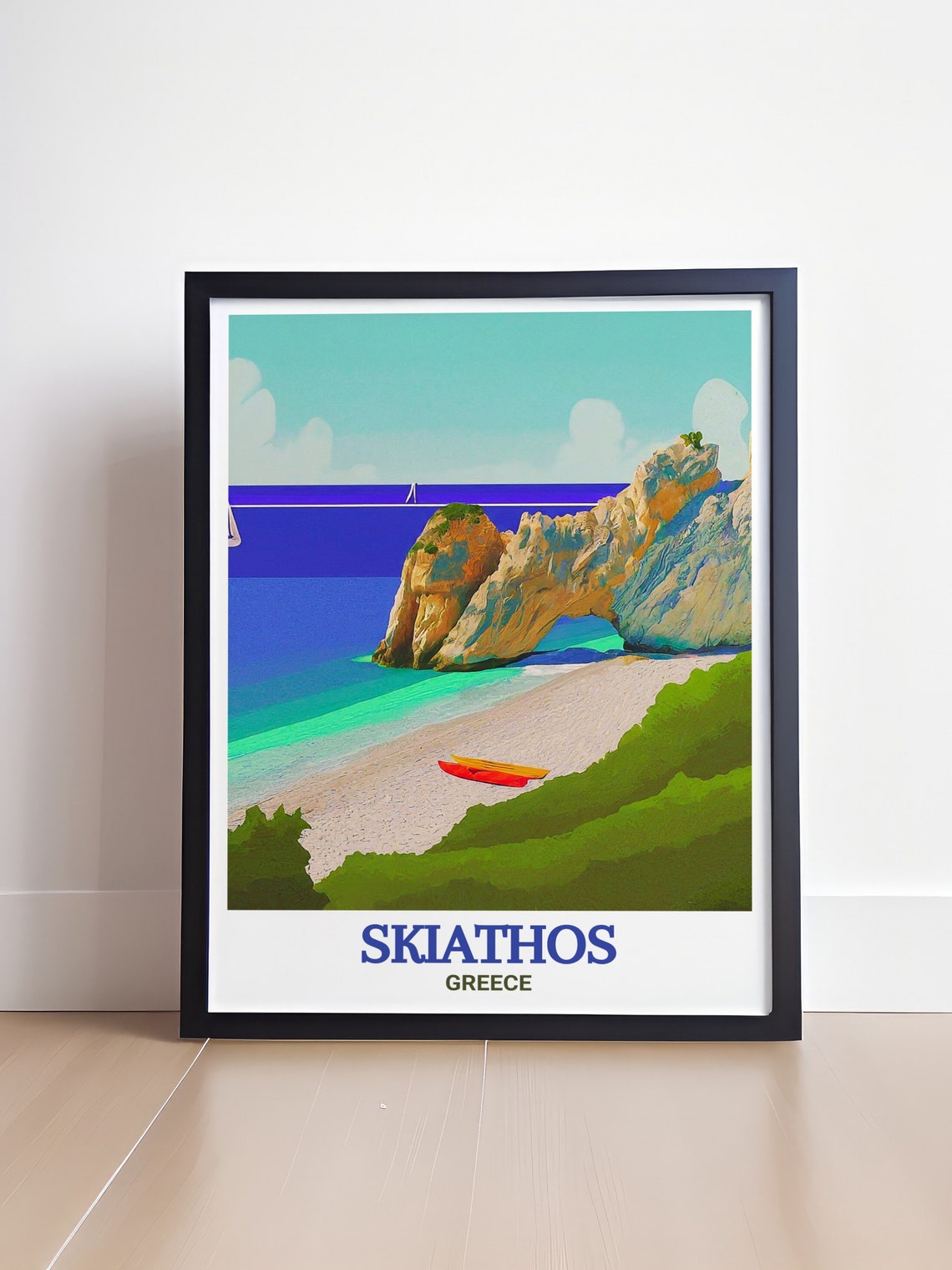 Skiathos Lalaria Beach Rocky Arch Turquoise Sea Greece Poster - Image 4