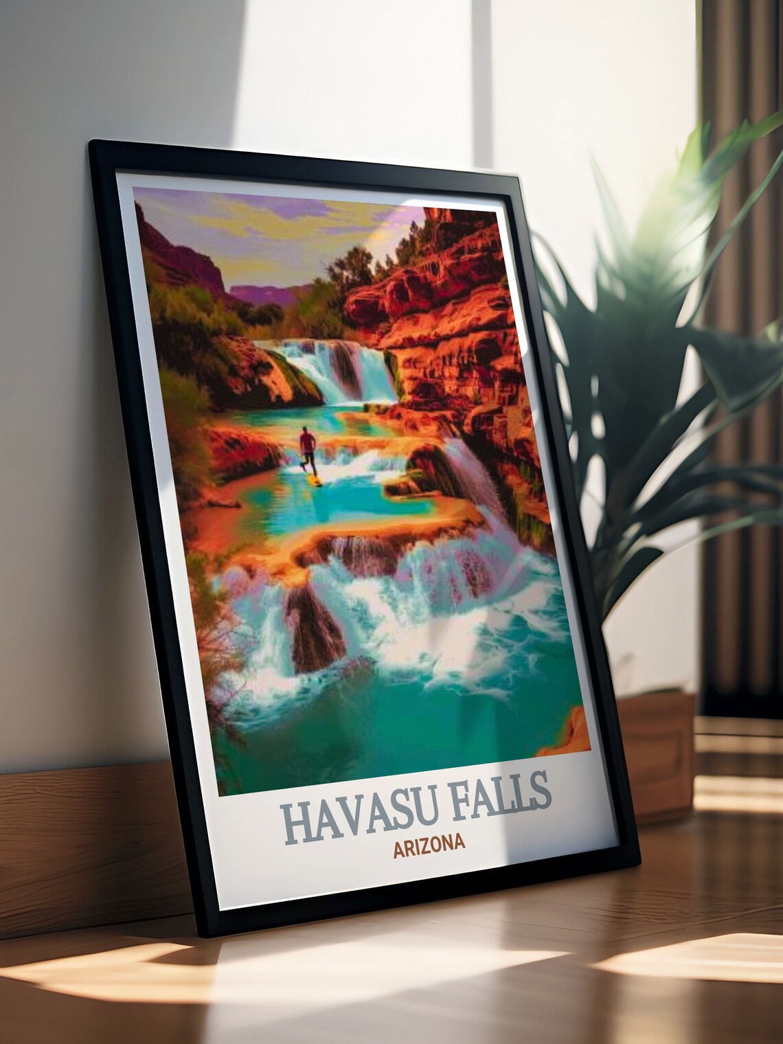 Havasu Falls Arizona Turquoise Cascades Canyon Adventure Travel Poster - Image 3