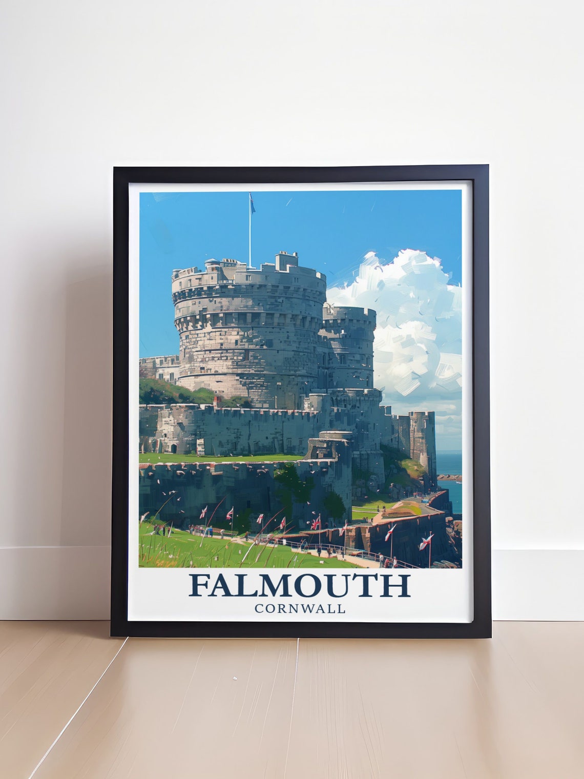 Falmouth Cornwall Pendennis Castle Historic Headland Fortress Poster - Image 4