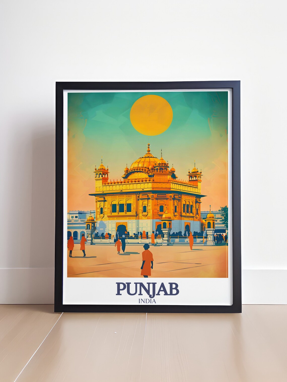 Golden Temple Amritsar Shimmering Sunset India Travel Poster - Image 4