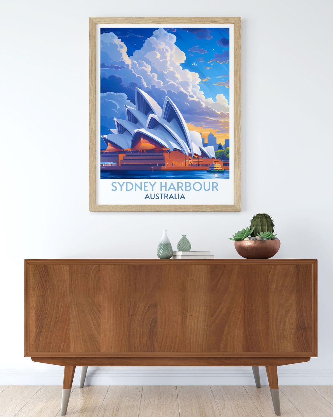 Sydney Harbour Opera House Dusk Clouds Ferry Glow Travel Poster - Image 3