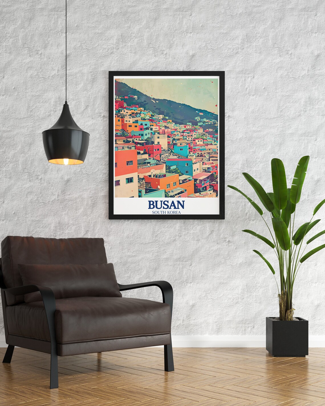 Busan South Korea Gamcheon Culture Village Colorful Homes Poster - Image 3