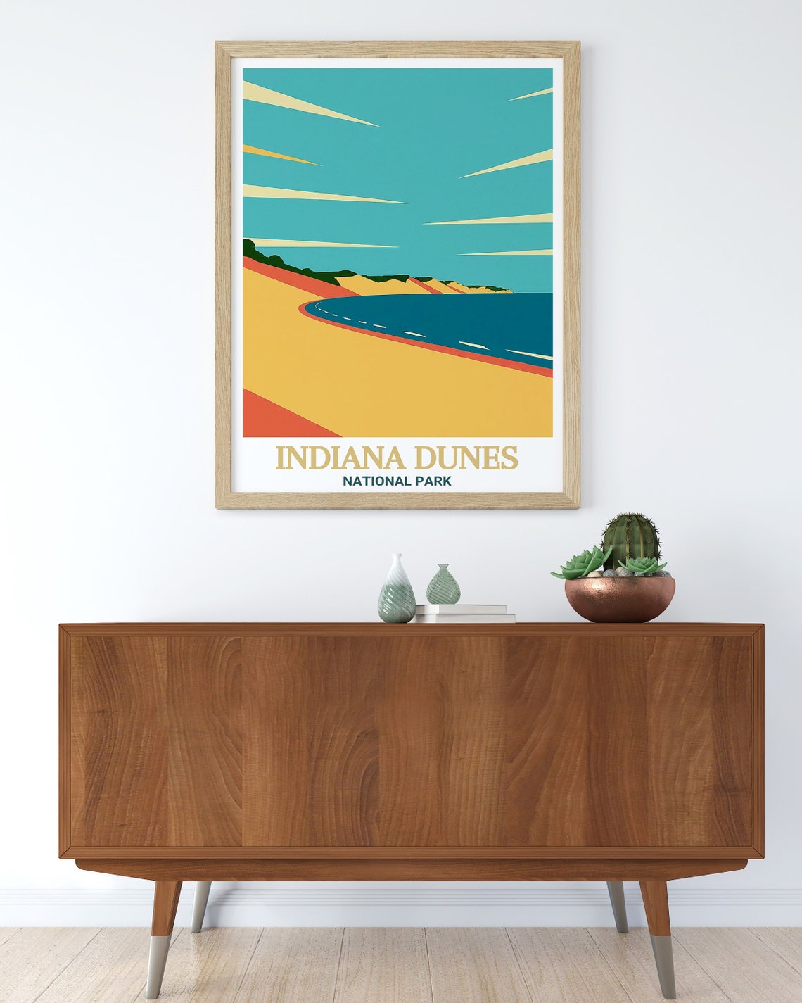 Indiana Dunes National Park West Beach Shoreline Lake Travel Poster - Image 3