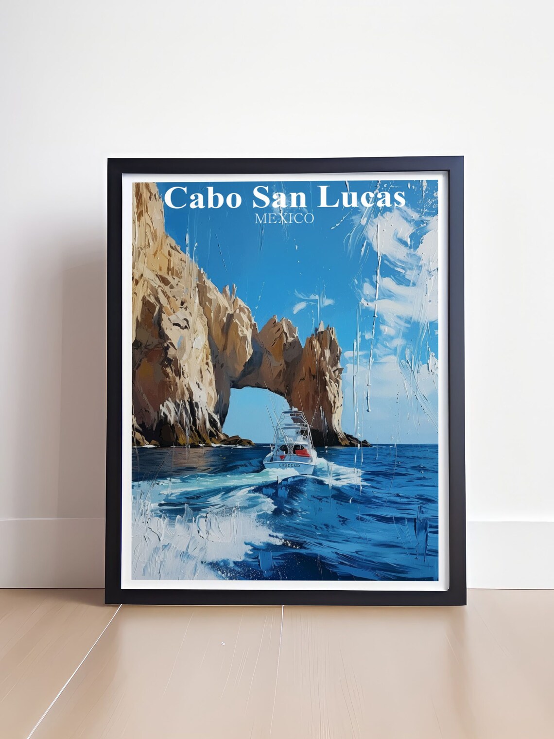 Cabo San Lucas Mexico El Arco Rock Arch Boat Ocean Travel Poster - Image 4