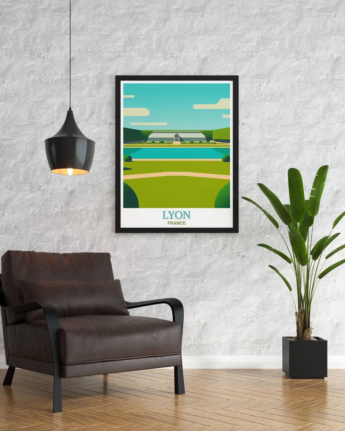 Lyon Parc de la Tete d'Or Serene Gardens France Travel Poster - Image 3