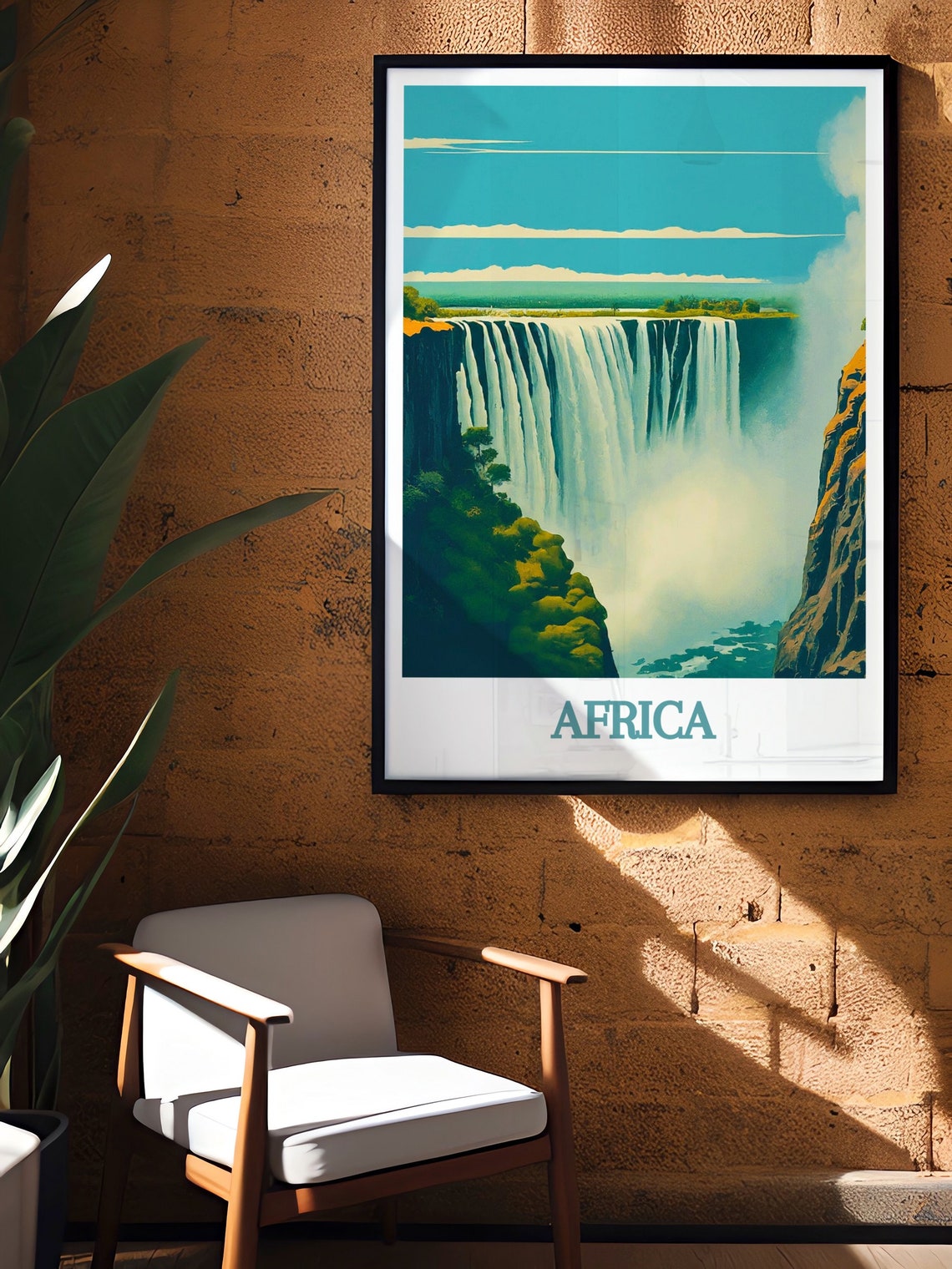 Africa Travel Poster Victoria Falls Travel Art Victoria Falls Poster For Art Lovers Victoria Falls Print For Your Decor - Image 3