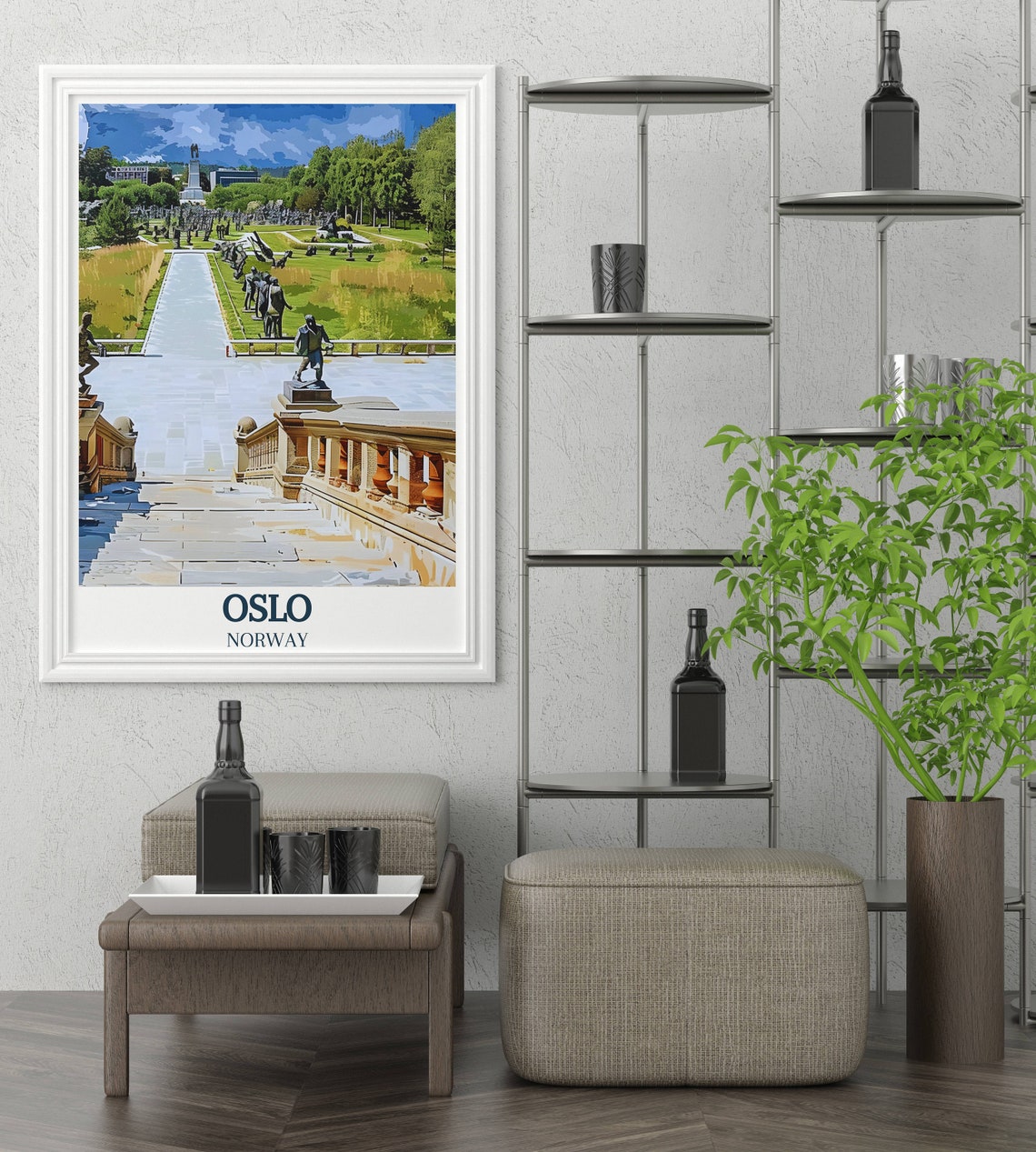 Oslo Vigeland Sculpture Park Statues Monolith Garden Norway Poster - Image 2
