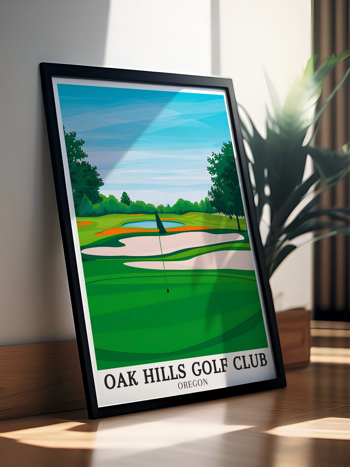 Oak Hills Golf Club Travel Print 18hole Golf Club Sutherlin Poster Oak Hills Golf Club Poster Oak Hills Golf Club Decor - Image 2