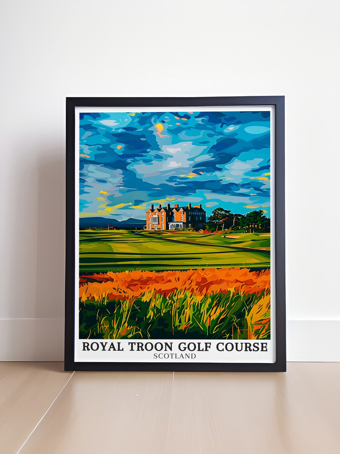 Royal Troon Golf Course Clubhouse Golden Hour Scotland Poster - Image 4