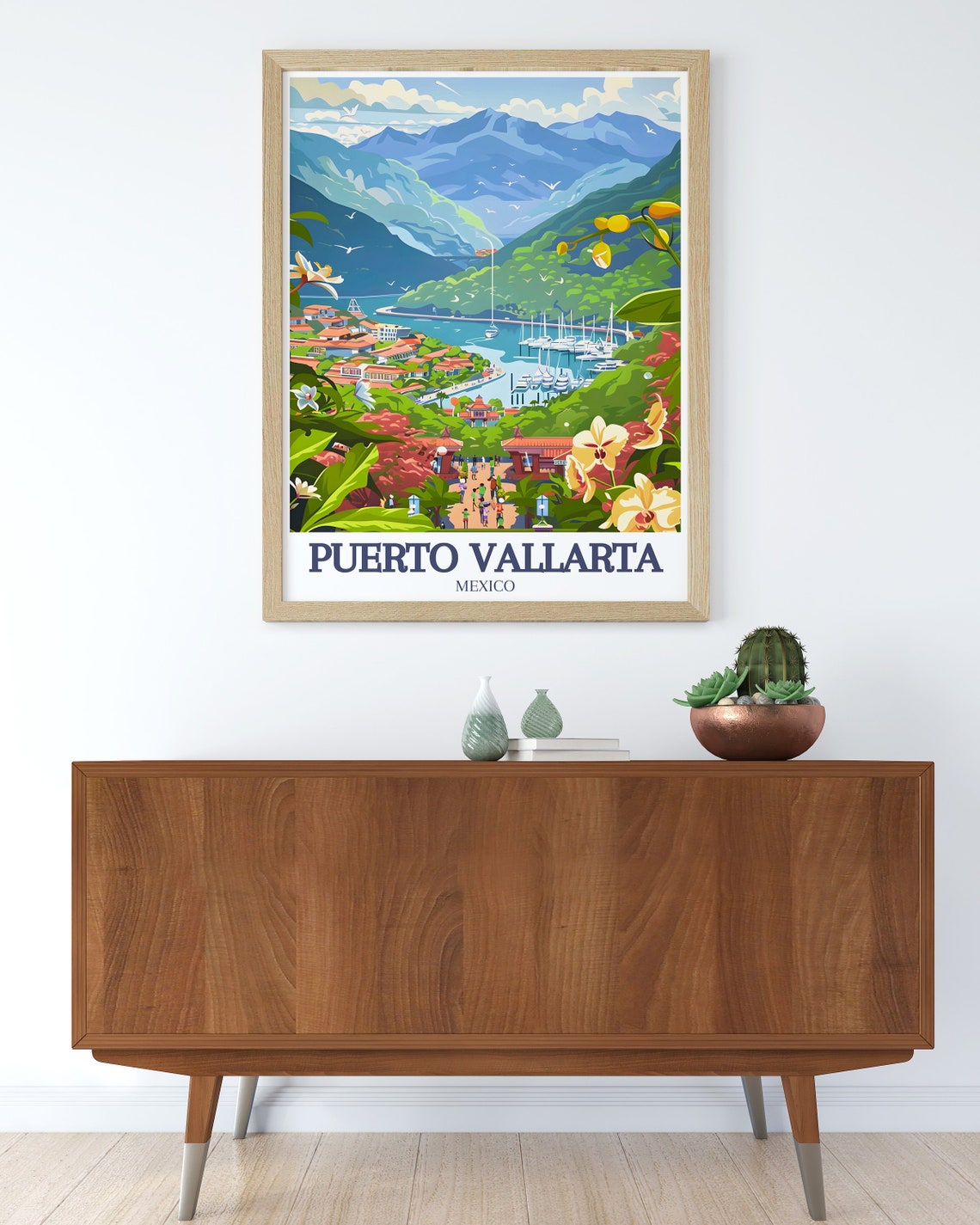 Puerto Vallarta Marina Botanical Gardens Mexico Travel Poster - Image 3