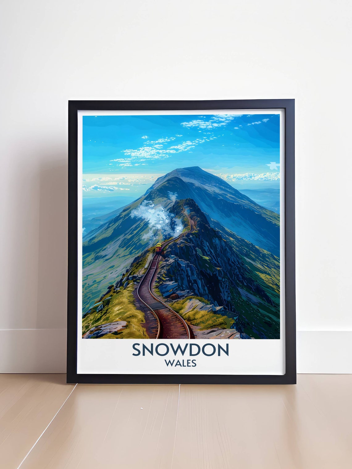 Snowdon Wales Travel Poster Mountain Railway Above the Clouds View - Image 4