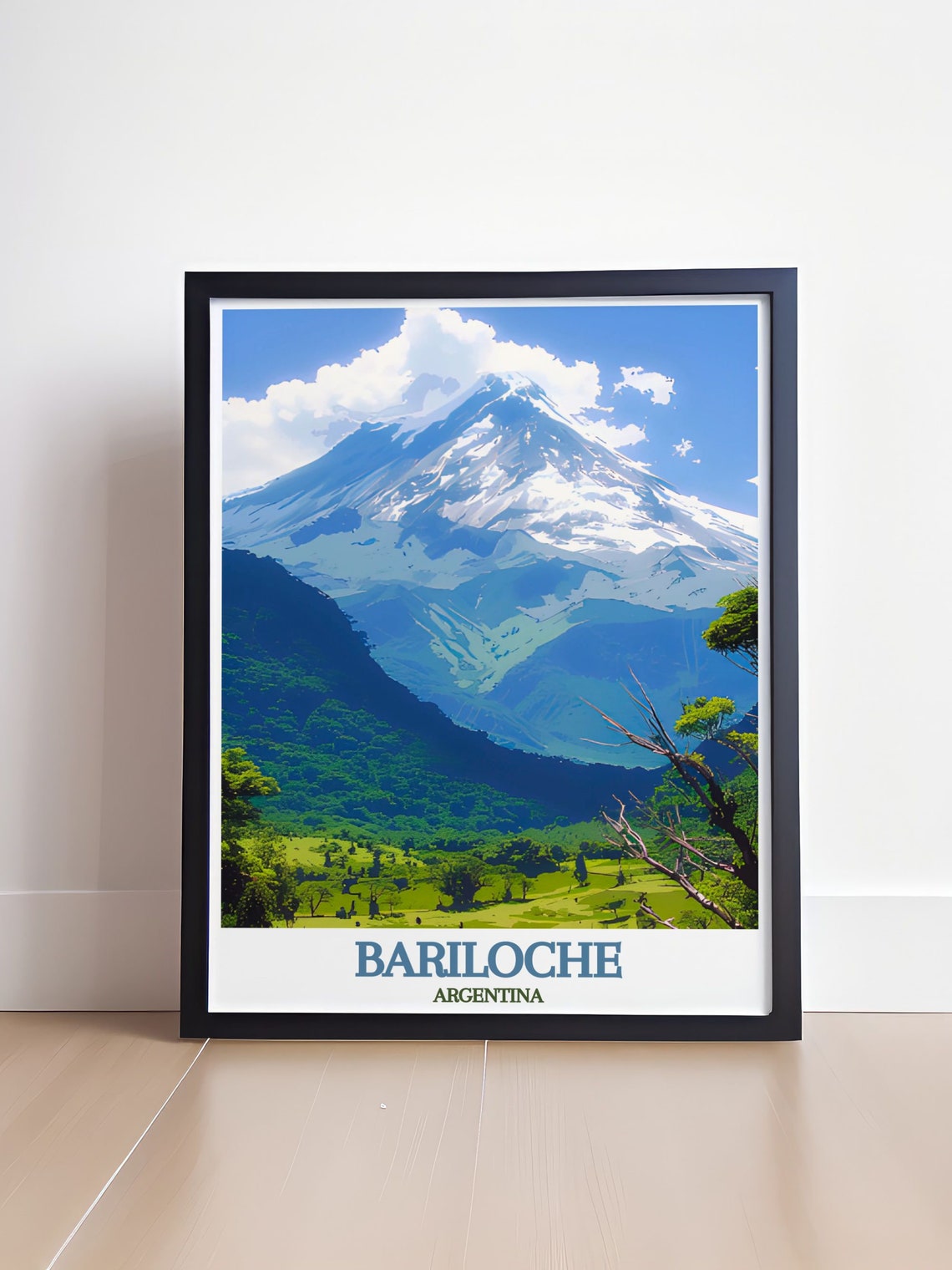 Bariloche Argentina Tronador Volcano Snowy Peak Valley Poster - Image 4