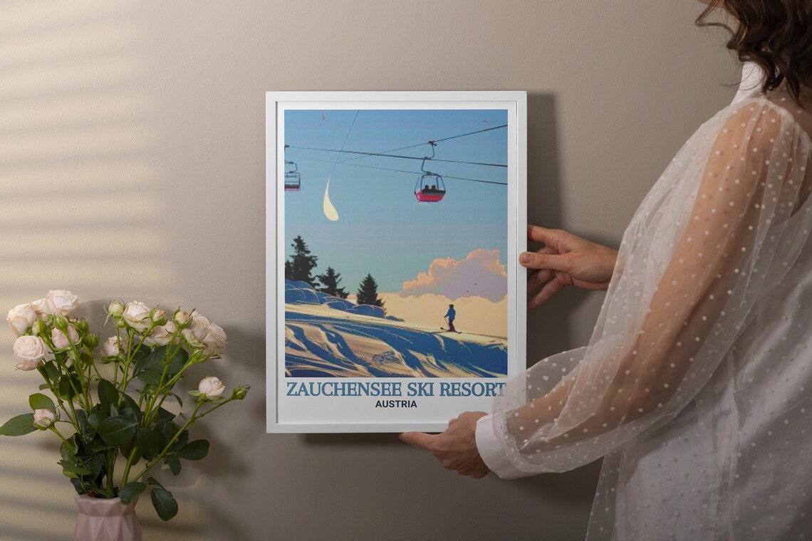 Zauchensee Highliner II Cable Car Travel Poster - Image 3