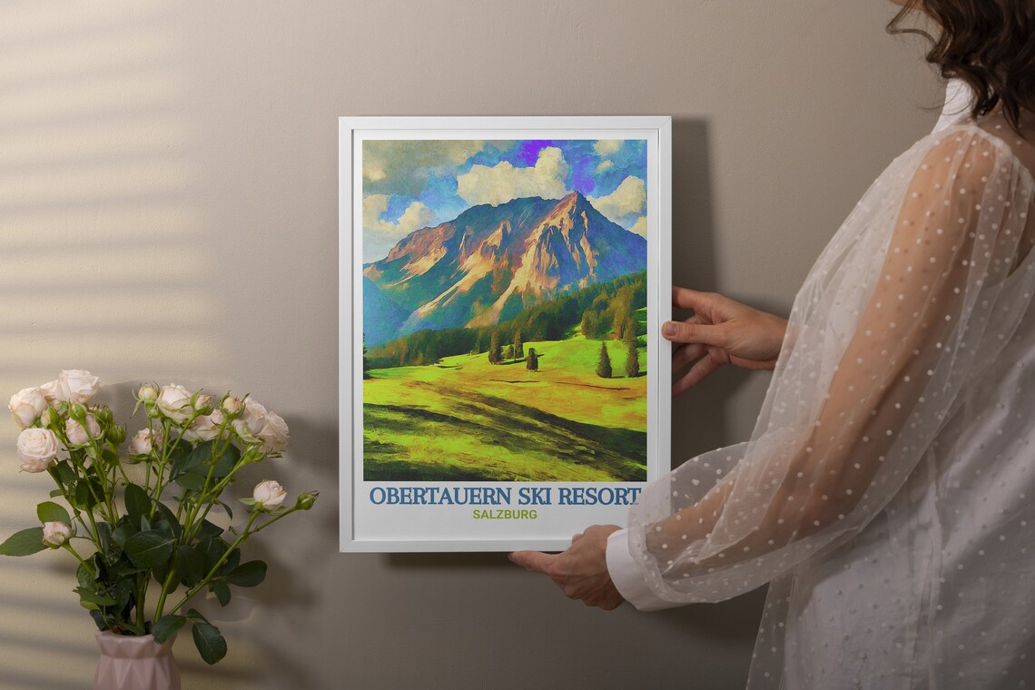 Obertauern Ski Resort Salzburg Summer Alpine Peak View Poster - Image 2