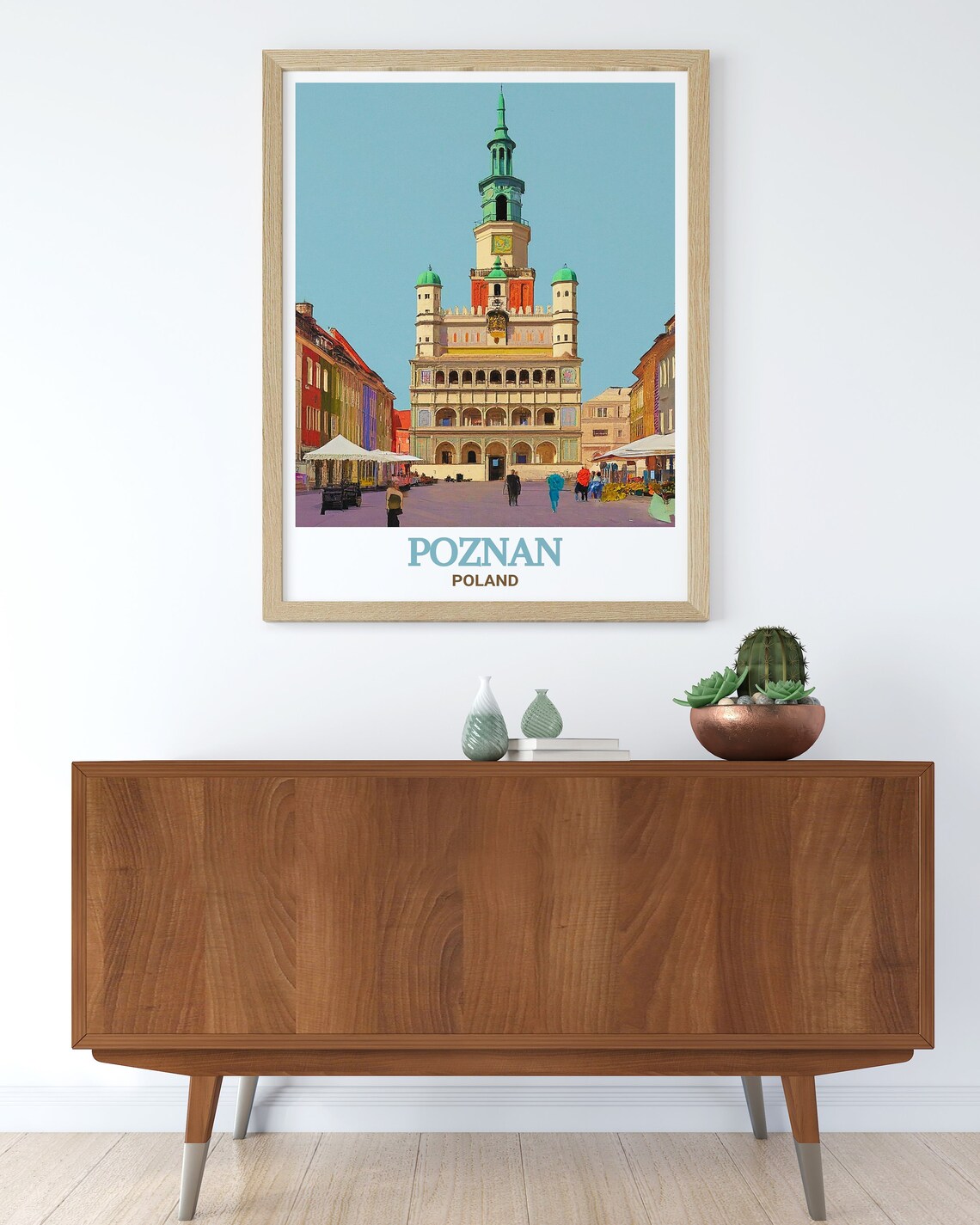 Poznan Poland Town Hall Old Market Square Europe Travel Poster - Image 3