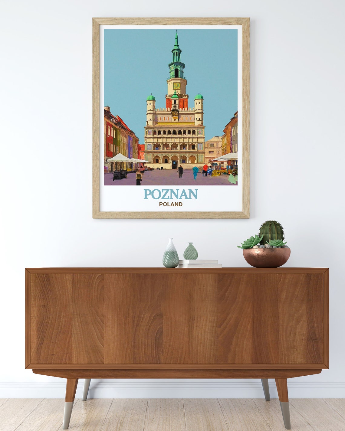 Poznan Wall Art Pozna Town Hall Travel Poster Pozna Travel Gift Pozna Town Hall Decor Pozna Town Hall Wall Art - Image 3
