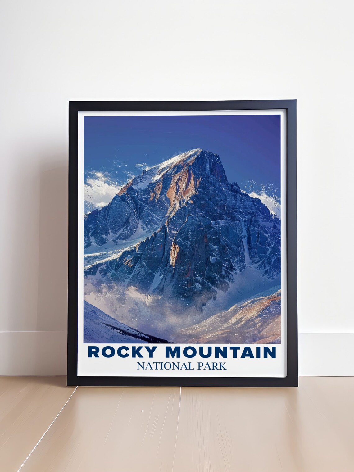 Rocky Mountain National Park Dramatic Snow Peak Travel Art Poster - Image 4