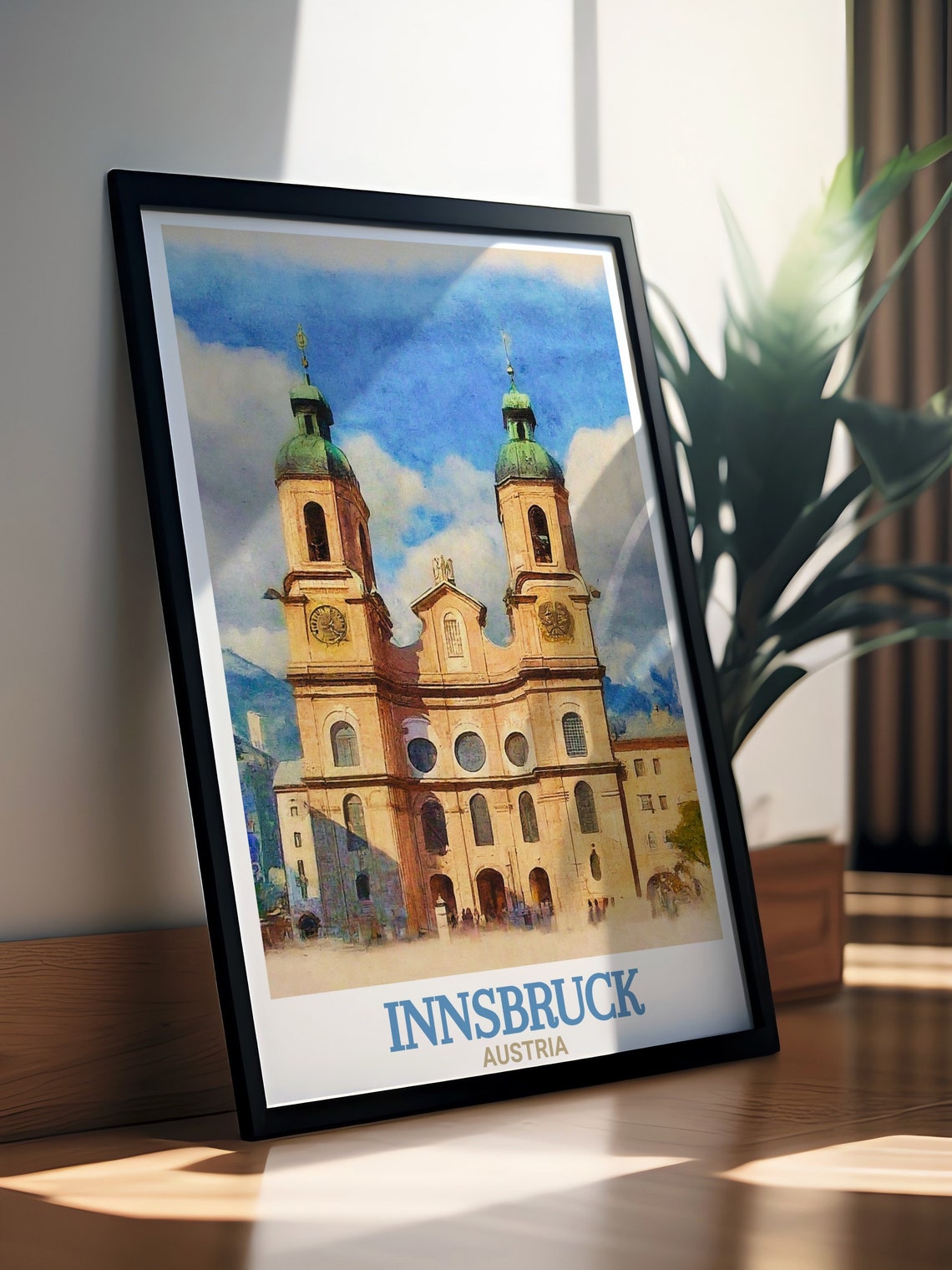 Innsbruck Travel Print Innsbruck Cathedral Prints Innsbruck Travel Art And Gifts Innsbruck Cathedral Art Prints - Image 2