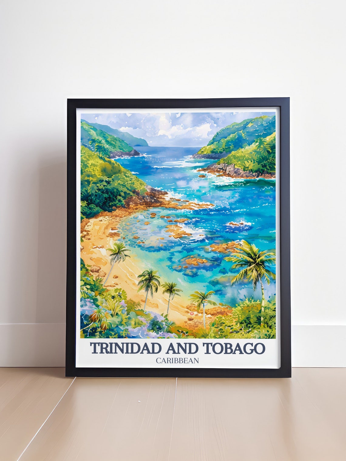 Trinidad And Tobago Travel Print Maracas Bay And Nylon Pool Travel Art Maracas Bay And Nylon Pool Print Maracas Bay Nylon Pool Poster - Image 4