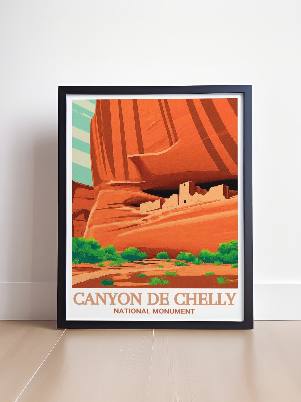 Canyon De Chelly White House Ruin Cliff Dwelling Travel Poster - Image 4